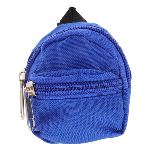 CIYODO Puppenrucksack Mini Rucksack Für Puppen Schließfach Wohnaccessoires Rucksäcke Kleiner Rucksack Mikroszenenverzierungen Rucksack Aus Puppenstoff Schultasche Für Puppe Polyester Blue von CIYODO