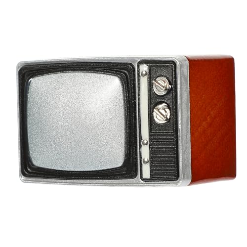 CIYODO Retro-tv-Modell Entzückende Puppenmöbel Mini-tv-dekor Puppenhausmöbel Und Zubehör Simuliertes Tv-Modell Puppenhaus Fernseher Puppenhaus Fernsehen Puppenhaus-Accessoire Holz von CIYODO