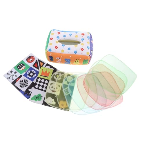 CIYODO Sensorische Tissue Box Spielzeug Baby Tissue Spielzeug Montessori Tissue Box Baby Lernen Spielzeug Infant Crinkle Spielzeug Baby Entwicklungs Spielzeug von CIYODO