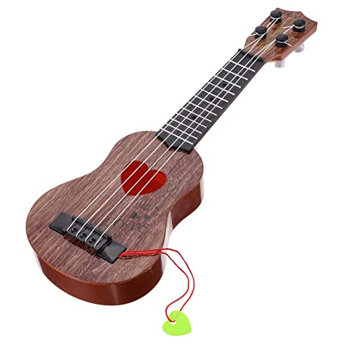 CIYODO Simulierte Ukulele Für Musikinstrument Zur Frühförderung Herzform Kaffeefarben Ideales Lernspielzeug Für Musikalische Bildung Und Kreative Entwicklung von CIYODO