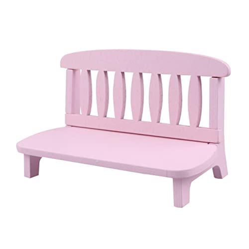 CIYODO Stuhlmodell Miniaturmöbel Miniaturen Mini-Sofa-Modell Miniatur-hausmöbel Mini-hausstuhl Mini-möbelornamente Mini-parkbank Miniaturornament Mini-spielbank Miniaturstuhl Hölzern Rosa von CIYODO