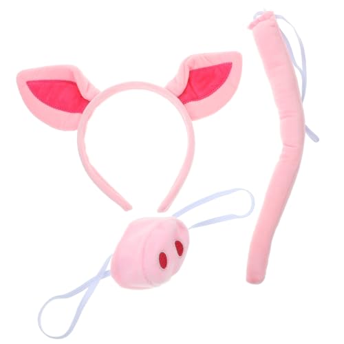 CIYODO Teiliges Schwein Kostüm Set für Weiches Rosa Stirnband mit Schweineohren und Schweinenase Leichtes Party Haar Loop Zubehör für Fasching Halloween Karneval und Cosplay CIYODO Teiliges Schwein Kostüm Set für Weiches Rosa Stirnband mit Schweineohren und Schweinenase Leichtes Party Haar Loop Zubehör für Fasching Halloween Karneval und Cosplay von CIYODO