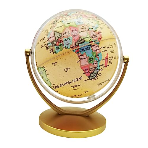 CIYODO Universal Kugel Tisch-weltkugel Retro-Spielzeug Mini-Spielzeug Desktop-Spielzeug Gehirnspielzeug Desktop- -Ornament Sich Drehender Nordisches Dekor Tischwelt PVC Golden von CIYODO