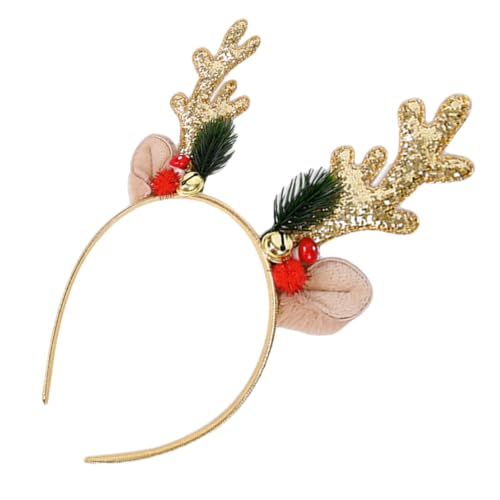 CIYODO Weihnachtliches Rentier Haarreif mit Goldfarbenen Glitzern und Glocken Festlicher Kopfschmuck für Xmas Partys Komfortabel Langlebig Vielseitig für Damen und Mädchen Geeignet CIYODO Weihnachtliches Rentier Haarreif mit Goldfarbenen Glitzern und Glocken Festlicher Kopfschmuck für Xmas Partys Komfortabel Langlebig Vielseitig für Damen und Mädchen Geeignet von CIYODO