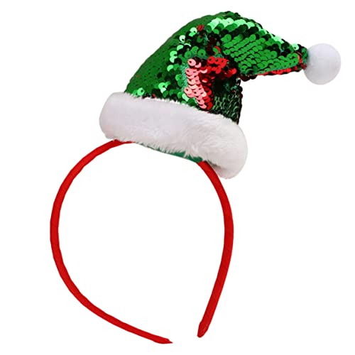 CIYODO Weihnachtsmütze Für Erwachsene Lustiger Glitzer Kopfschmuck Mit Pailletten Festliches Stirnband Kostümzubehör Und Partydekoration Für Die Weihnachtszeit von CIYODO