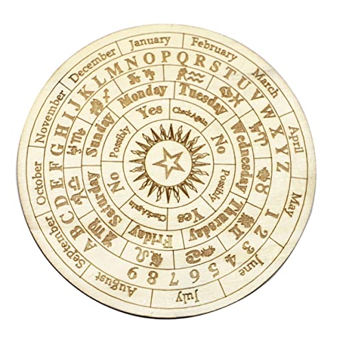 CIYODO Weissagung dekorative Platte Pendel Wünschelrute heim Living Room Decoration wohnzimmerdeko Weissagung metaphysisches Message Board Astrologie-Wahrsagerei-Accessoire Holz von CIYODO