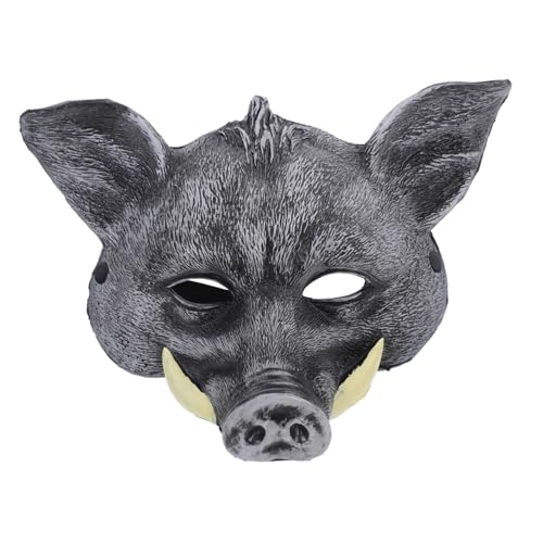 CIYODO Wildschwein Maske Schweinchenmaske Horror- -maske Schweinekostüm Cosplay-maskenparty Tigermaske Schweinekopfmaske Schweinchen-cosplay Anime-cosplay-masken Pu-maske Tier Zubehör von CIYODO