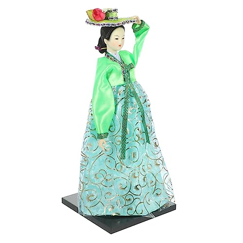 CIYODO handgefertigte Puppe kreative Puppendekoration Spielzeug Hanbok-Outfit-Puppe alte Puppe wohnungsdeko wohnaccessoires koreanische Puppendekoration koreanische Puppenverzierung Green von CIYODO