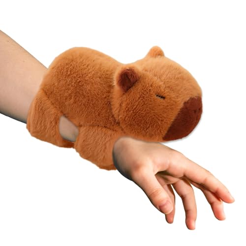 CJAPGJW 23 cm Braun Capybara Plüschtier Armband, Capybara Kuscheltier Handschmeichler, Kapibara Spielfigur für Erwachsene und Kinder Capybara Schlüsselanhänger CJAPGJW 23 cm Braun Capybara Plüschtier Armband, Capybara Kuscheltier Handschmeichler, Kapibara Spielfigur für Erwachsene und Kinder Capybara Schlüsselanhänger von CJAPGJW