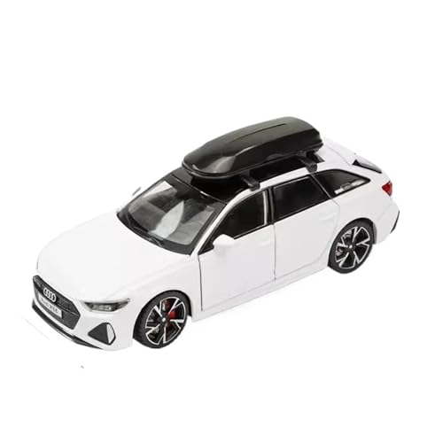 CJJXKBEP Fertiges Modellauto 1/32 for Audi RS6 Automodell Legierung Diecast Mit Sound Licht Simulation Fahrzeugmodell Exquisite Sammlung Miniatur Auto Modell im Massstab(White) von CJJXKBEP