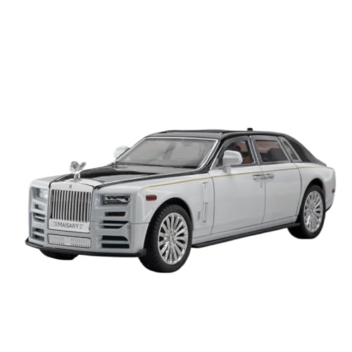 CJJXKBEP Fertiges Modellauto 1:22 for Rolls Royce Phantom Automodell Musik Licht Türen Geöffnet Mini-Fahrzeugmodelle Ornamente Miniatur Auto Modell im Massstab(White) von CJJXKBEP