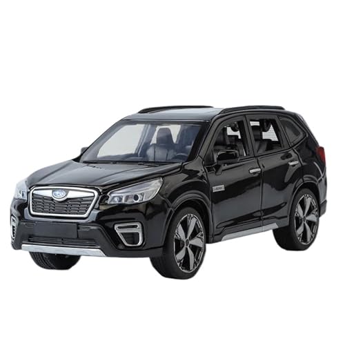 CJJXKBEP Fertiges Modellauto 1:30 for Subaru Forester SUV Legierung Auto Modell Diecast Metall Off-Road Fahrzeuge Modelle Sound Licht Simulation Exponate Miniatur Auto Modell im Massstab(Black) von CJJXKBEP