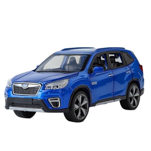 CJJXKBEP Fertiges Modellauto 1:30 for Subaru Forester SUV Legierung Auto Modell Diecast Metall Off-Road Fahrzeuge Modelle Sound Licht Simulation Exponate Miniatur Auto Modell im Massstab(Blue) von CJJXKBEP