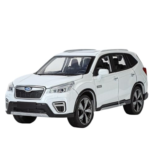 CJJXKBEP Fertiges Modellauto 1:30 for Subaru Forester SUV Legierung Auto Modell Diecast Metall Off-Road Fahrzeuge Modelle Sound Licht Simulation Exponate Miniatur Auto Modell im Massstab(White) von CJJXKBEP