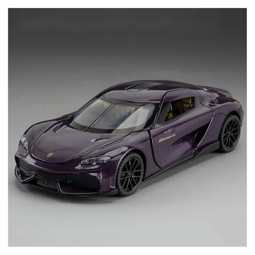 CJJXKBEP Fertiges Modellauto 1:32 for Koenigsegg Gemini Miniatur Modellauto Legierung Druckguss Autos Zurückziehen Fahrzeuge Ornament Exquisite Displays Miniatur Auto Modell im Massstab(Purple) von CJJXKBEP