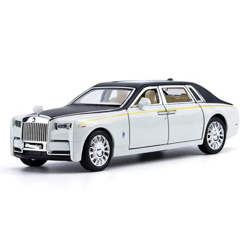 CJJXKBEP Fertiges Modellauto 1:32 for Rolls-Royce Phantom Simulation Legierung Auto Modell Sound Und Licht Pull Back Diecasts Miniatur Fahrzeug Modell Miniatur Auto Modell im Massstab(White) von CJJXKBEP