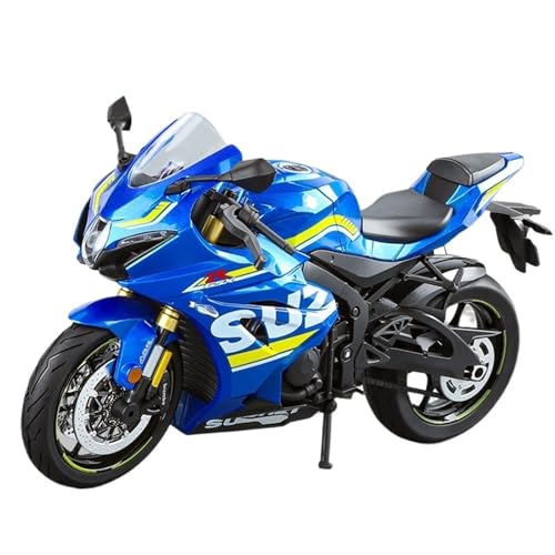 CJJXKBEP Fertiges Modellauto 1:9 for Suzuki GSX-1000R Motorrad Modell Autos Legierung Diecast Licht Kette Verknüpfung Simulation Motoren Miniatur Auto Modell im Massstab(Blue) von CJJXKBEP