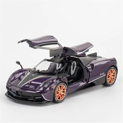 CJJXKBEP Fertiges Modellauto Diecast 1:22 for Pagani Huayra Dinastia Racing Auto Modell Simulation Sound Licht Mini Sport Fahrzeug Modelle Präsentiert Miniatur Auto Modell im Massstab(Purple) von CJJXKBEP