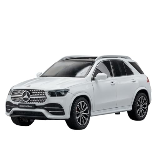 CJJXKBEP Fertiges Modellauto Diecast 1:24 for Benz GLE350 SUV Auto Modell Sound Licht Zurückziehen Miniatur SUV Off-Road Fahrzeuge Urlaub Geschenke Miniatur Auto Modell im Massstab(White) von CJJXKBEP