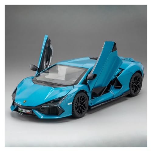 CJJXKBEP Fertiges Modellauto Diecast 1:24 for Lamborghini REVUELTO Sportwagen Modell Zurückziehen Sound Licht Racing Miniatur Simulation Fahrzeug Miniatur Auto Modell im Massstab(Blue) von CJJXKBEP