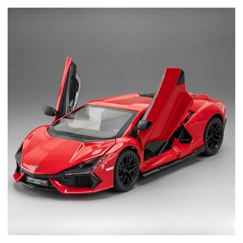 CJJXKBEP Fertiges Modellauto Diecast 1:24 for Lamborghini REVUELTO Sportwagen Modell Zurückziehen Sound Licht Racing Miniatur Simulation Fahrzeug Miniatur Auto Modell im Massstab(Red) von CJJXKBEP