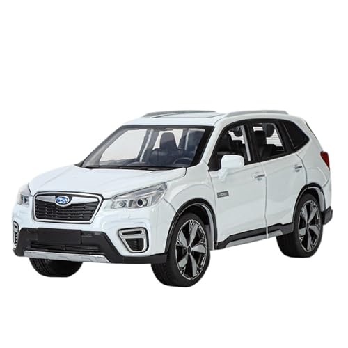 CJJXKBEP Fertiges Modellauto Diecast 1:30 for Subaru Forester Metall Auto Modell Zurückziehen Sound Licht Geländewagen Modelle Miniatur Auto Modell im Massstab(White) von CJJXKBEP