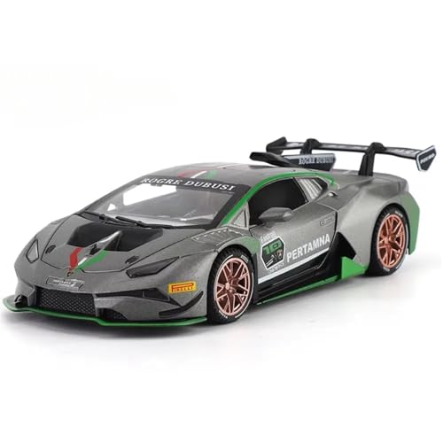 CJJXKBEP Fertiges Modellauto Diecast 1:32 for Lambor Huracan ST EVO Auto Modell Sound Licht Zurückziehen Sportwagen Miniatur Fahrzeug Modelle Präsentiert Miniatur Auto Modell im Massstab(Titanium) von CJJXKBEP