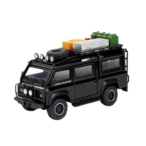 CJJXKBEP Fertiges Modellauto Druckguss 1:32 for Land Range Rover Modellautos, Miniatur-Van, Sound, Licht, Zurückziehbare Geländefahrzeuge, Miniatur Auto Modell im Massstab(Black) von CJJXKBEP