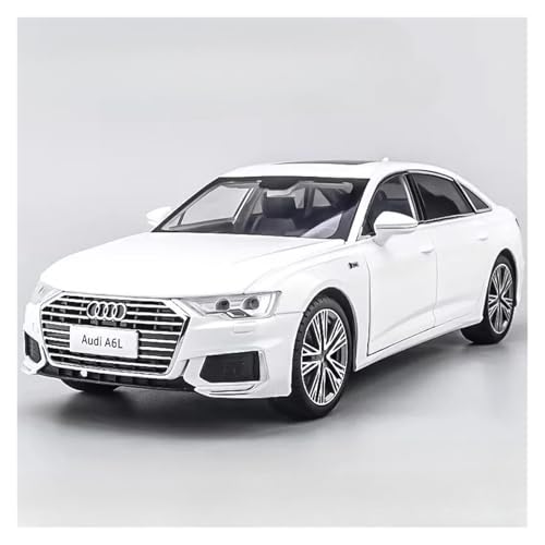 CJJXKBEP Fertiges Modellauto Große Größe 1:18 for Audi A6L Automodell Diecast Metal Sound Light Pull Back Mini Vehicle Exquisite Presents Collection Miniatur Auto Modell im Massstab(White) von CJJXKBEP