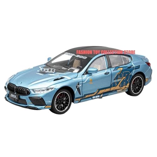 CJJXKBEP Fertiges Modellauto Legierung 1:24 for BWM M8 Fast&Furious Simulationsautomodell Mit Ton Und Licht. Zurückziehbares Miniaturfahrzeugmodell Miniatur Auto Modell im Massstab von CJJXKBEP