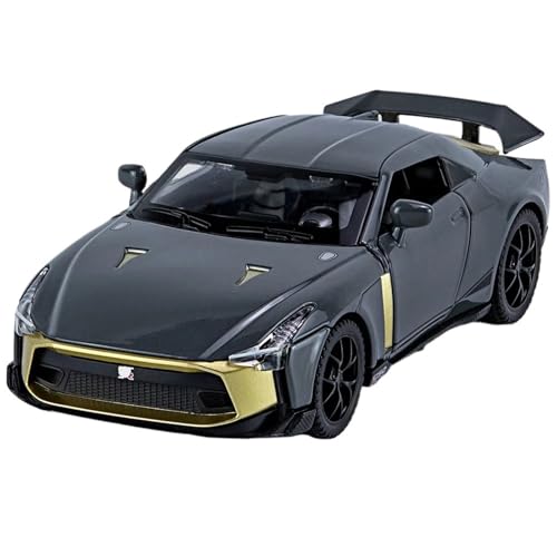 CJJXKBEP Fertiges Modellauto Legierung 1:32 for Nissam GTR-50 Simulationsautomodell Mit Ton Und Licht. Miniatur-Fahrzeugmodell Aus Druckguss Miniatur Auto Modell im Massstab(Blue) von CJJXKBEP