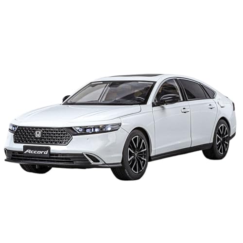 CJJXKBEP Fertiges Modellauto Legierung Diecast 1:18 for Honda Accord Modell Autos Sound Licht Zurückziehen Miniatur Simulation Fahrzeug Miniatur Auto Modell im Massstab(White) von CJJXKBEP