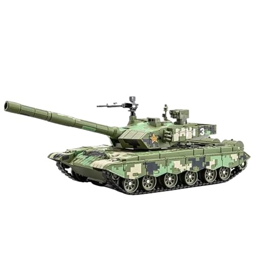 CJJXKBEP Fertiges Modellauto Legierung Diecast 1:32 TOS-1A T34 99A Tank Rakete Modell Auto Militär Modelle Sound Licht Zurückziehen Exquisite Sammlung Miniatur Auto Modell im Massstab(99A Green) von CJJXKBEP