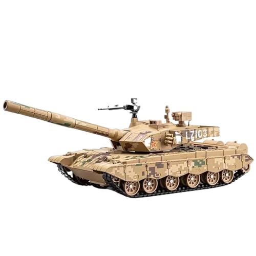 CJJXKBEP Fertiges Modellauto Legierung Diecast 1:32 TOS-1A T34 99A Tank Rakete Modell Auto Militär Modelle Sound Licht Zurückziehen Exquisite Sammlung Miniatur Auto Modell im Massstab(99A Yellow) von CJJXKBEP