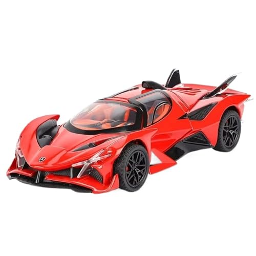 CJJXKBEP Fertiges Modellauto Legierung Diecast 1:32 for Apollo EVO Sport Auto Modell Sound Licht Simulation Fahrzeug Exquisite Sammlung Exponate Miniatur Auto Modell im Massstab(Red with Box) von CJJXKBEP