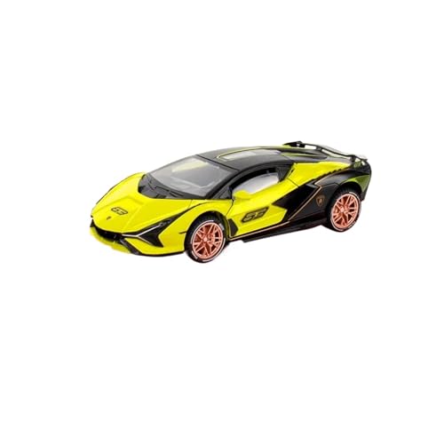 CJJXKBEP Fertiges Modellauto Legierung Diecast 1:32 for Lamborghini Lightning Sportwagen Modell Sound Licht Zurückziehen Miniatur Supercar Sammlung Miniatur Auto Modell im Massstab(Green) von CJJXKBEP