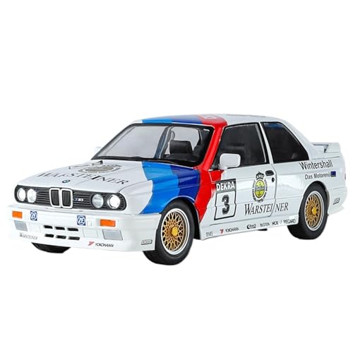 CJJXKBEP Fertiges Modellauto Legierung Druckguss 1:24 for BMW M3 Modell Sportwagen Supercar Sound Licht Rennfahrzeuge Sammlung Ausstellungsstücke Miniatur Auto Modell im Massstab(White) von CJJXKBEP