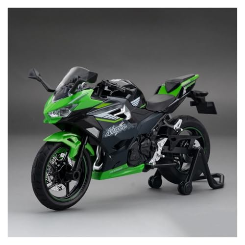 CJJXKBEP Fertiges Modellauto Metall 1:12 for Kawasaki Ninja 400 Motorräder Modell Sound Licht Mini-Fahrzeugmodell Exquisite Präsentiert Sammlungen Miniatur Auto Modell im Massstab(Black) von CJJXKBEP