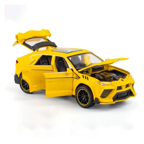 CJJXKBEP Fertiges Modellauto Metall Diecast 1:32 for Lamborghini Urus Modell Auto Zurückziehen Simulation Fahrzeuge Modelle Luxus SUV Miniatur Auto Modell im Massstab(Yellow) von CJJXKBEP