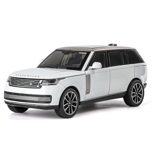 CJJXKBEP Fertiges Modellauto Metall Diecast 1:32 for Land Range Rover 2022 SUV Auto Modell Sound Licht Miniatur Simulation Fahrzeug Urlaub Geschenke Miniatur Auto Modell im Massstab(White) von CJJXKBEP