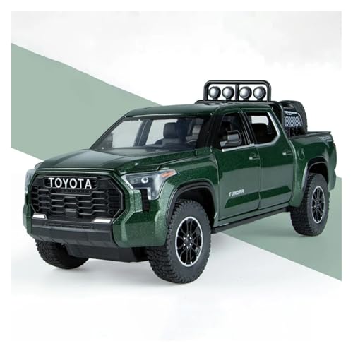 CJJXKBEP Fertiges Modellauto Metalldruckguss 1:24 for Toyota Tundra Simulation Automodell 6 Türen Geöffnet Geländewagenmodelle Dekorationssammlungen Miniatur Auto Modell im Massstab(Green) von CJJXKBEP