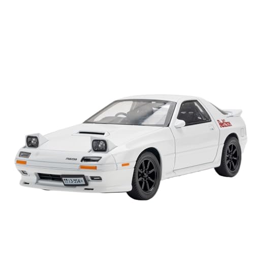 CJJXKBEP Fertiges Modellauto Simulation 1:24 for Mazda Initial D RX7-FC Straßenautomodell Metalldruckguss Miniatur-Supercar-Replik Exquisite Sammlung Miniatur Auto Modell im Massstab(White) von CJJXKBEP