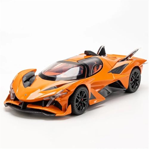 CJJXKBEP Maßstabsgetreues Modellauto, Legierung, 1:24, für Apollo Project EVO Supercar-Modellauto, Autotüren, offenes Geräuschlicht, Rückziehfunktion, dynamische Fahrzeuge, Sammlung, von CJJXKBEP