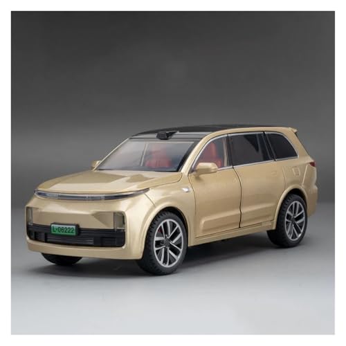 CJJXKBEP Maßstabsgetreues Modellauto, Legierung, 1:24, für ideales Auto L9, neue Energie, SUV, Modellauto, 6 Türen, geöffnetes Schalllicht, Rückziehlicht, simuliertes Mini-Fahrzeug, von CJJXKBEP