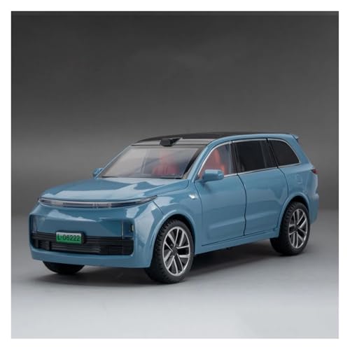 CJJXKBEP Maßstabsgetreues Modellauto, Legierung, 1:24, für ideales Auto L9, neue Energie, SUV-Modellauto, 6 Türen, geöffnetes Schalllicht, Rückziehlicht, simuliertes Mini-Fahrzeug, von CJJXKBEP