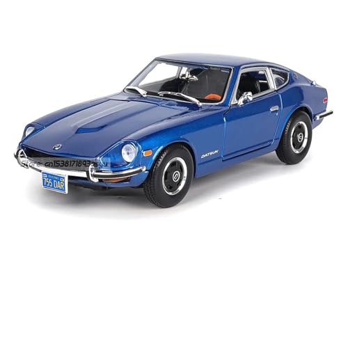 CJJXKBEP Maßstabsgetreues Modellauto im Maßstab 1:18 für DATSUN 240Z 1971 Retro Classic Sport Coupecar Simulation Legierung Auto Modell Exquisite Geschenksammlung Miniatur-Druckguss-Fahrzeug (blau) von CJJXKBEP