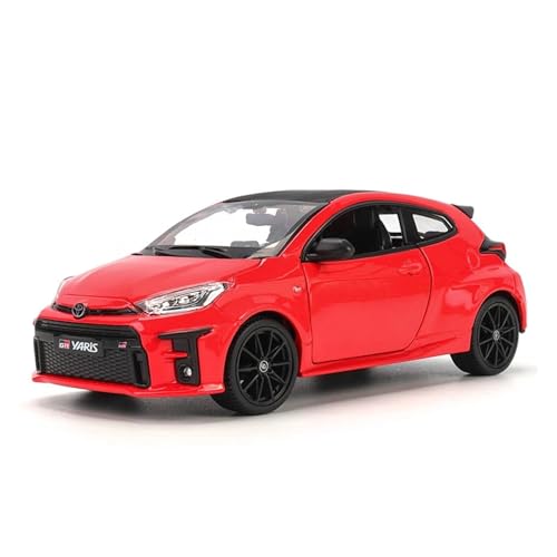 CJJXKBEP Maßstabsgetreues Modellauto im Maßstab 1:24 für Toyota Yaris Supra GR 2021, Simulationslegierung, Modell-Modell, Druckguss, Miniatur-Fahrzeug (Yaris Red) von CJJXKBEP