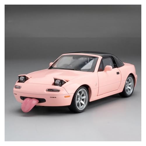 CJJXKBEP Maßstabsgetreues Modellauto im Maßstab 1:32 für Mazda MX-5, Metalldruckguss, Schalllicht, Rückziehfunktion, 5 Türen geöffnet, Gummireifen, simuliertes Mini-Fahrzeug, von CJJXKBEP