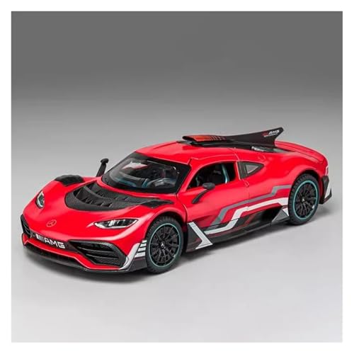 Fertiges Modellauto 1:24 For Mercedes-Benz AMG ONE Sportwagenmodell, Metalldruckguss, Freilaufende Fahrzeuge, Simulation Von Sound Und Licht Als Geschenk Miniatur auto Modell im Massstab(Red) von CJJXKBEP