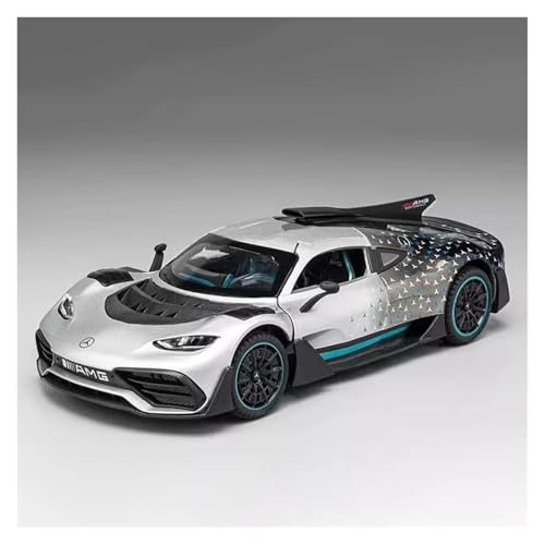 Fertiges Modellauto 1:24 For Mercedes-Benz AMG ONE Sportwagenmodell, Metalldruckguss, Freilaufende Fahrzeuge, Simulation Von Sound Und Licht Als Geschenk Miniatur auto Modell im Massstab(Titanium) von CJJXKBEP